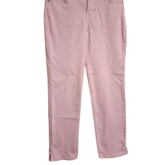 NYDJ Curves 360 Women's Size 8 28" Inseam Purple Slim Straight Ankle Stretch - Picture 2 of 7